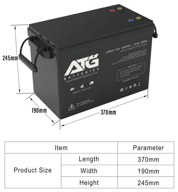 200AH 12V LifePo4 Battery W/Bluetooth