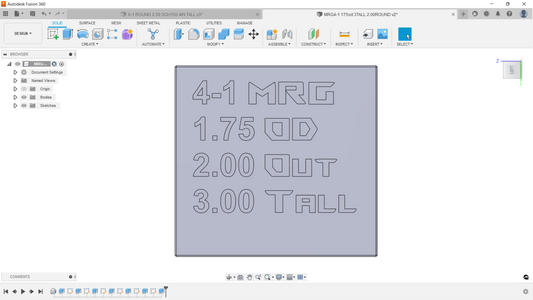 4-1, 1.75" OD, 2.00" Outlet, 3.00" Tall