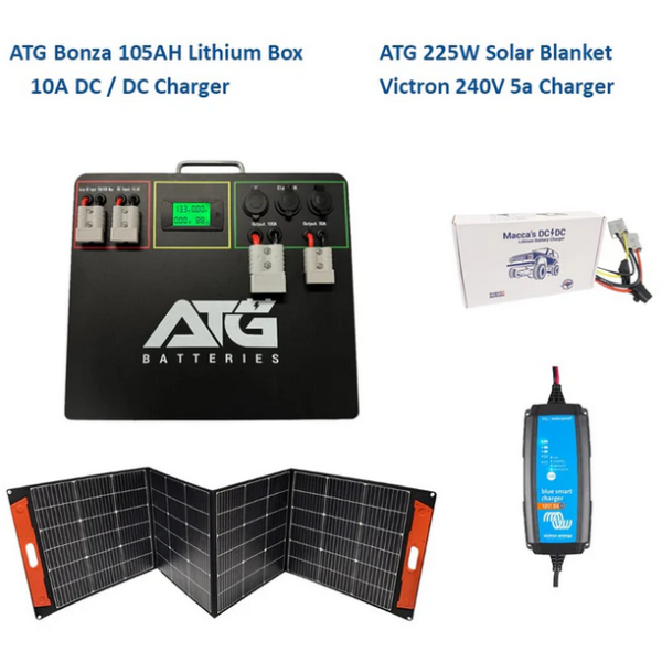 105AH Lithium & 225W Solar Combo