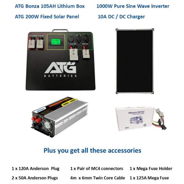 105AH Lithium & 200W Solar Combo